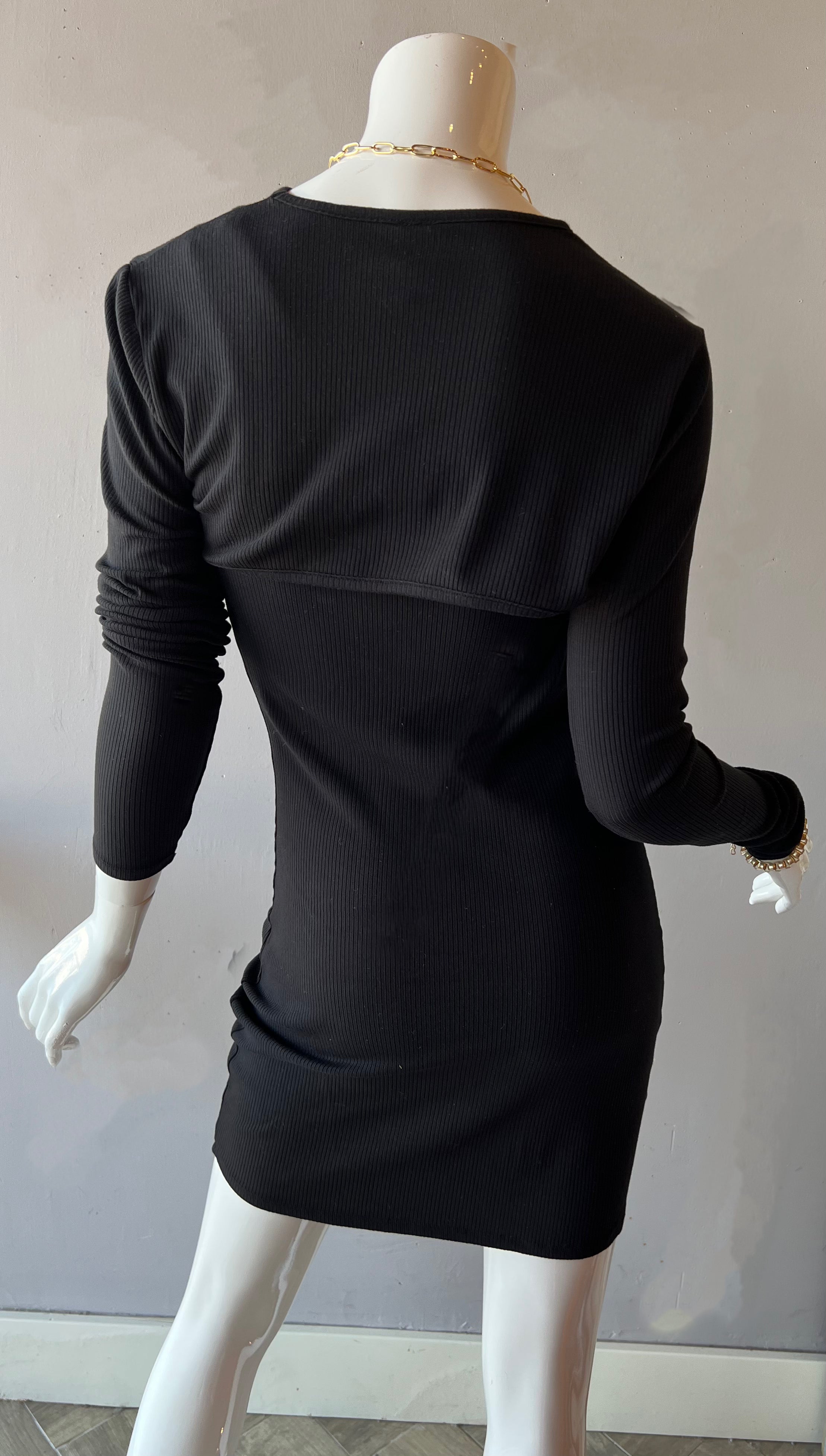 BOBI 2 Piece SCARLET Cutout RibKnit Dress