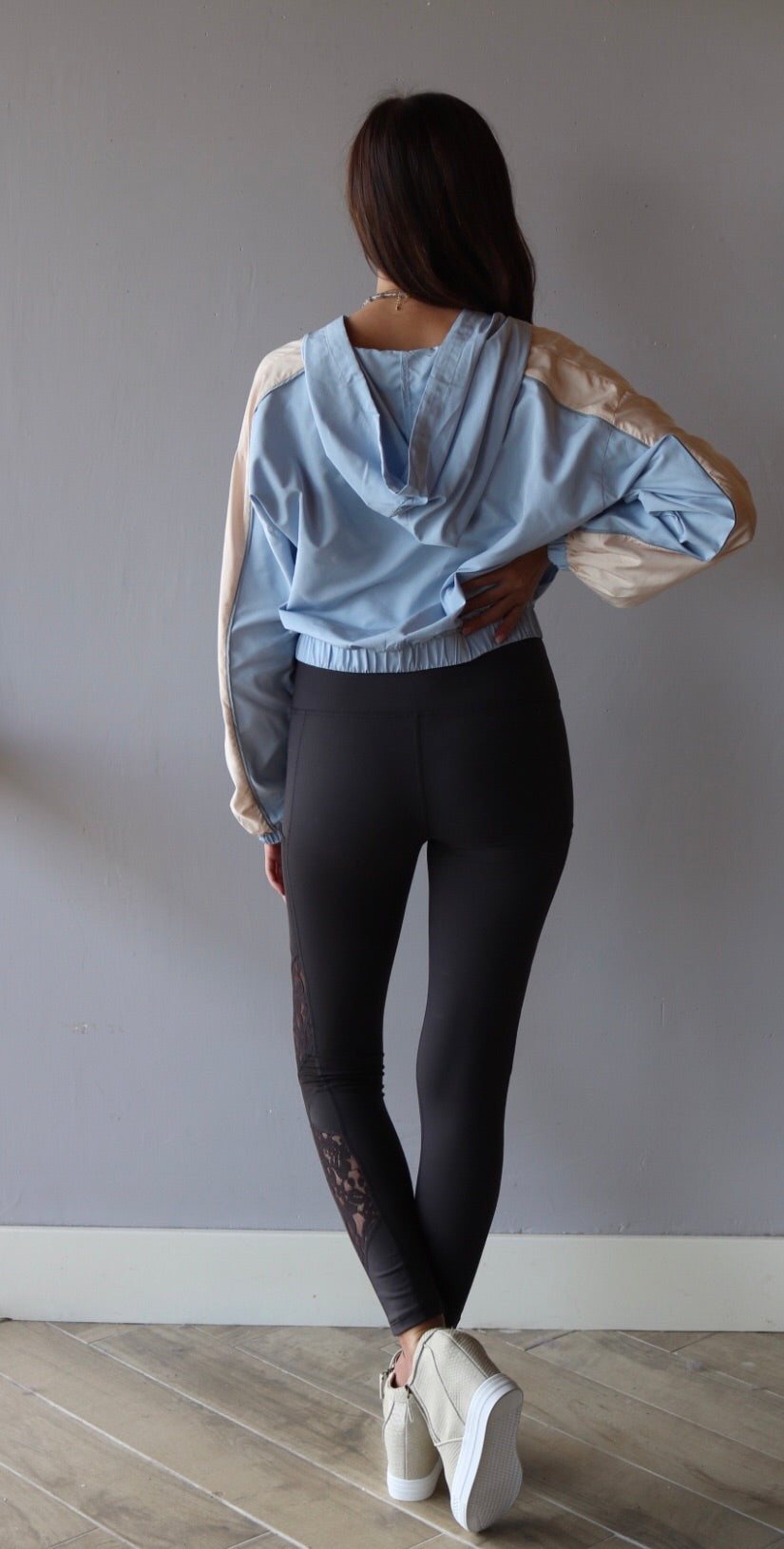 MURPHY ColorBlock WaistCrop Windbreaker Jacket