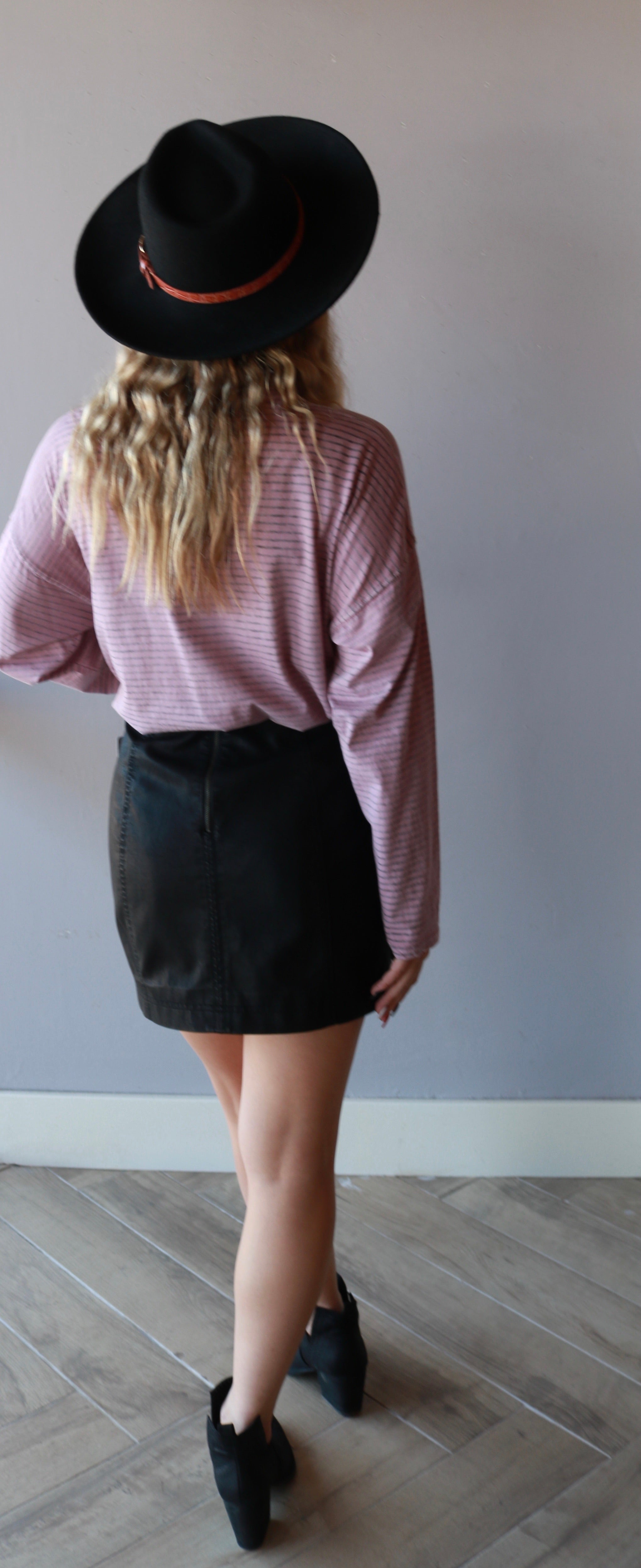 FREE PEOPLE Oversize Stripe BE FREE MockNeck Tunic Top