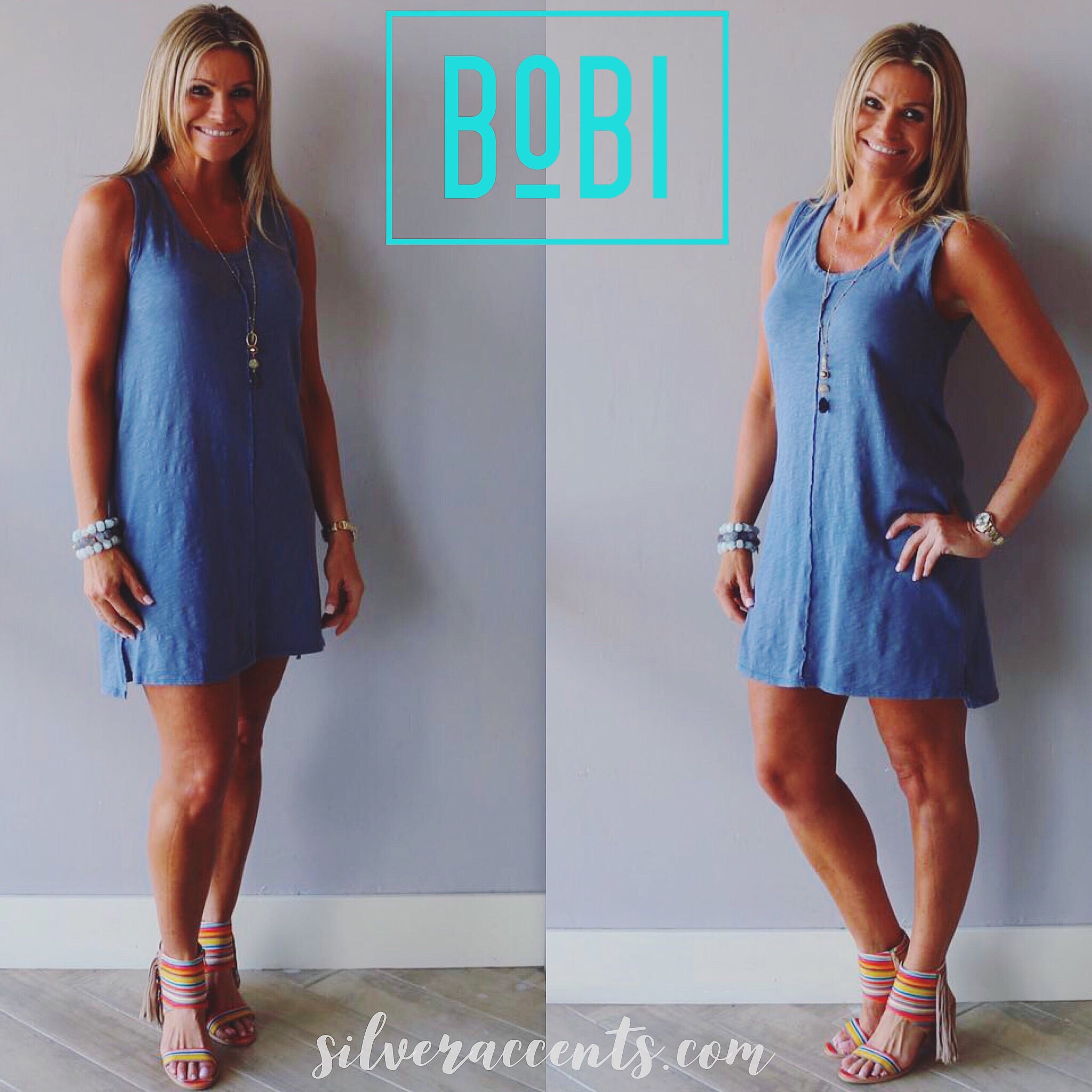 *BOBI Slub Jersey QUEST RawSeam Tank Dress