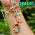 MUSE Gemstone Initial Necklace