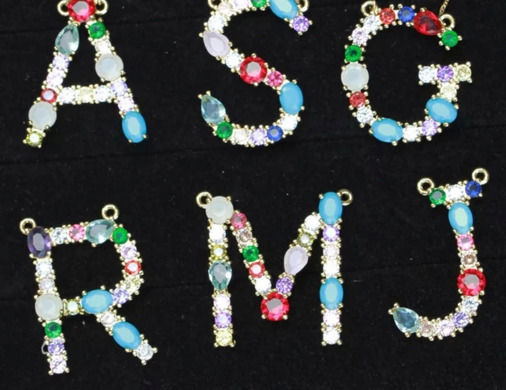 MUSE Gemstone Initial Necklace